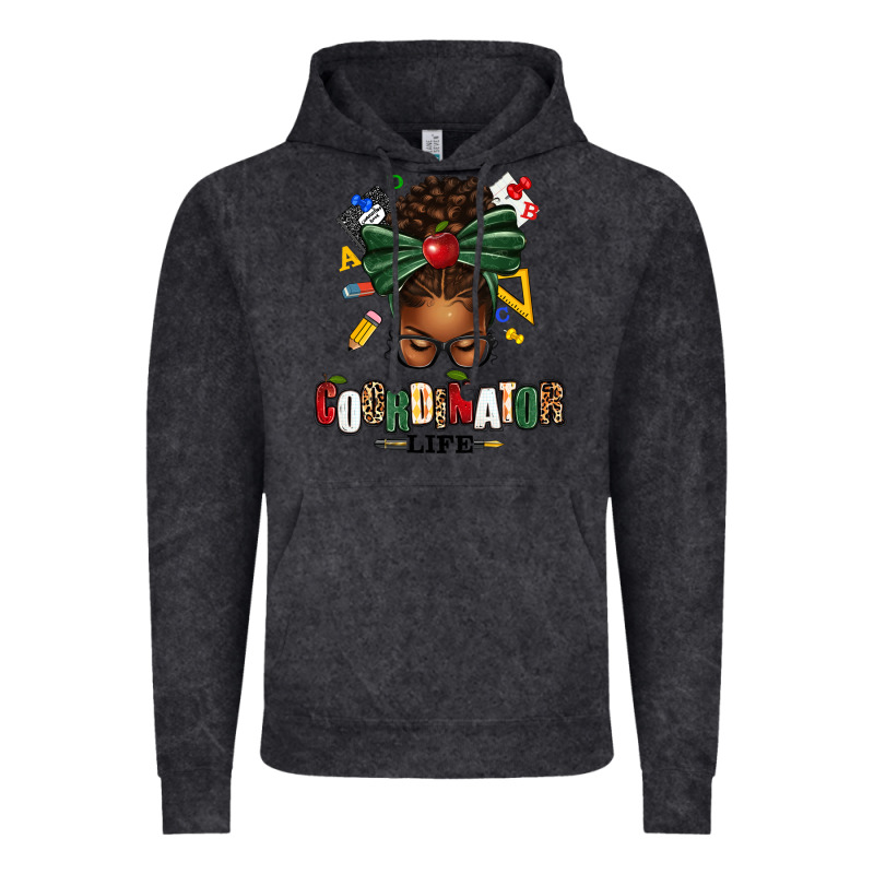 Educational Coordinator Life Afro Messy Bun Vintage Hoodie by texasbilliewilder | Teevron