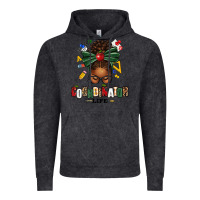 Vintage Black educational coordinator life afro messy bun Vintage Hoodie - texasbilliewilder