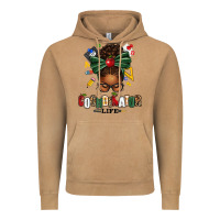 Vintage Camel educational coordinator life afro messy bun Vintage Hoodie - texasbilliewilder