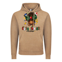 Vintage Coffee educational coordinator life afro messy bun Vintage Hoodie - texasbilliewilder