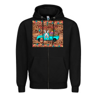 Black happy easter truck Zipper Hoodie - JahusDesignShop