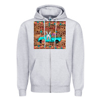 Heather Grey happy easter truck Zipper Hoodie - JahusDesignShop