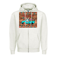 Oatmeal Heather happy easter truck Zipper Hoodie - JahusDesignShop