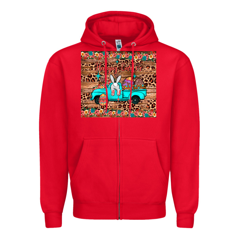 Happy Easter Truck Zipper Hoodie by JahusDesignShop | Teevron
