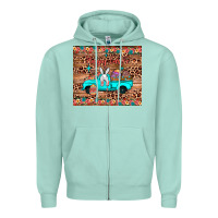 Seafoam happy easter truck Zipper Hoodie - JahusDesignShop