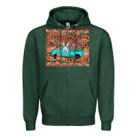 Sports Green happy easter truck Zipper Hoodie - JahusDesignShop