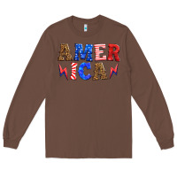 Chestnut america thunderbolt Long Sleeve Tee - HRA Design Shop