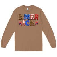 Toasted Coconut america thunderbolt Long Sleeve Tee - HRA Design Shop