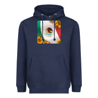 Navy mexican flag sunflowers and leopard coaster Heavyweight Hoodie - Jasminsmagicworld