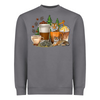Storm coffee cups tiger with coffee beans Heavyweight Sweatshirt - texasbilliewilder