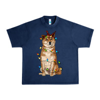 Christmas Lights Shiba Inu Urban Heavy Tee | Teevron