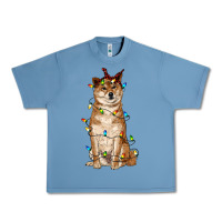Pebble Blue christmas lights shiba inu Urban Heavy Tee - RanaPortraitStore