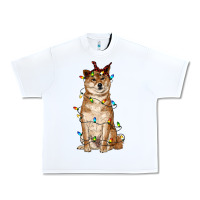 White christmas lights shiba inu Urban Heavy Tee - RanaPortraitStore