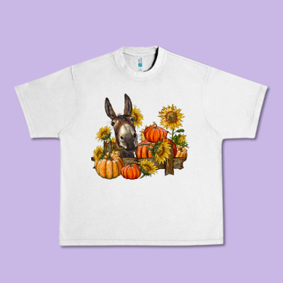 Donkey Sunflower And Pumpkin Farm Urban Heavy Tee Designed By Barkaloodesign