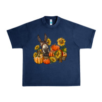 Navy donkey sunflower and pumpkin farm Urban Heavy Tee - BarkalooDesign