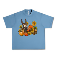 Pebble Blue donkey sunflower and pumpkin farm Urban Heavy Tee - BarkalooDesign