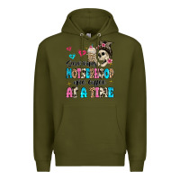 Army Green surviving motherhood one coffee at a time Premium Hoodie - MaliasSmallBusiness