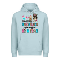 Blue Mist surviving motherhood one coffee at a time Premium Hoodie - MaliasSmallBusiness