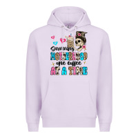 Lilac surviving motherhood one coffee at a time Premium Hoodie - MaliasSmallBusiness