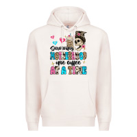 Pale Pink surviving motherhood one coffee at a time Premium Hoodie - MaliasSmallBusiness