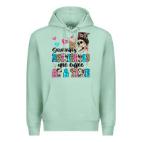 Seafoam surviving motherhood one coffee at a time Premium Hoodie - MaliasSmallBusiness