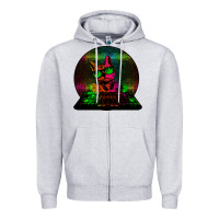 Heather Grey HOUSE CAT (Rainbow DJ Kitty) Zipper Hoodie - Bettercallsaul