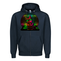 Navy HOUSE CAT (Rainbow DJ Kitty) Zipper Hoodie - Bettercallsaul
