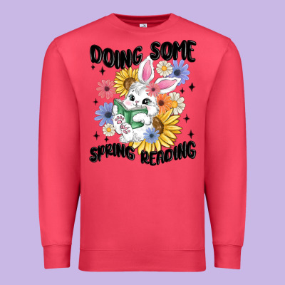 Doing Some Spring Reading Premium Sweatshirt Designed By Maliassmallbusiness