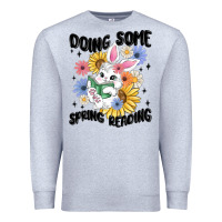 Heather Grey doing some spring reading Premium Sweatshirt - MaliasSmallBusiness