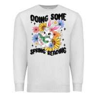 Oatmeal Heather doing some spring reading Premium Sweatshirt - MaliasSmallBusiness