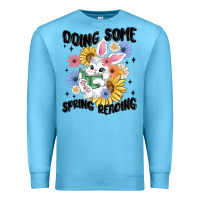 Ocean Blue doing some spring reading Premium Sweatshirt - MaliasSmallBusiness