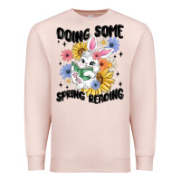 Pale Pink doing some spring reading Premium Sweatshirt - MaliasSmallBusiness