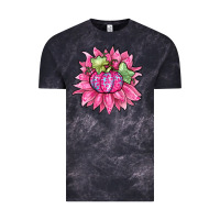 Cloud Black sunflower pumpkin breast cancer Vintage Tee - Zillion Design Studio