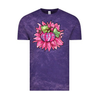 Cloud Purple sunflower pumpkin breast cancer Vintage Tee - Zillion Design Studio