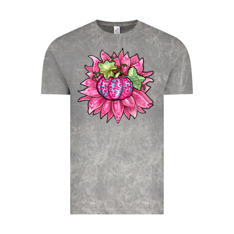 Sunflower Pumpkin Breast Cancer Vintage Tee by Zillion Design Studio | Teevron