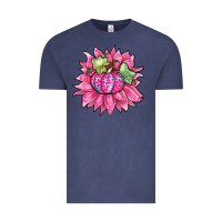 Vintage Denim sunflower pumpkin breast cancer Vintage Tee - Zillion Design Studio