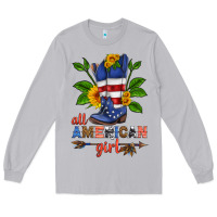 All American Girl Cowboy Boot With Sunflower Long Sleeve Tee | Teevron