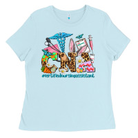 Baby Blue easter cna certified nursing assistant Ladies Tee - AdoDesignShop
