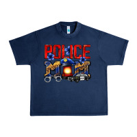 Navy police mom Urban Heavy Tee - Zillion Design Studio