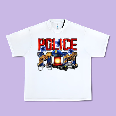 Police Mom Urban Heavy Tee Designed By Zillion Design Studio