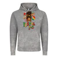 Cloud Rock juneteenth afro messy bun postal girl Vintage Hoodie - texasbilliewilder