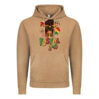 Vintage Camel juneteenth afro messy bun postal girl Vintage Hoodie - texasbilliewilder