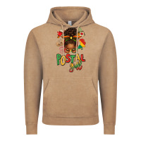 Vintage Coffee juneteenth afro messy bun postal girl Vintage Hoodie - texasbilliewilder