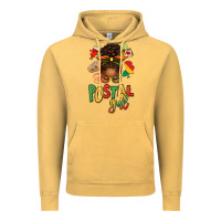 Vintage Mustard juneteenth afro messy bun postal girl Vintage Hoodie - texasbilliewilder