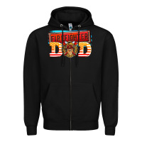 Black firefighter dad Zipper Hoodie - AdoDesignShop