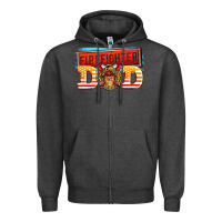 Charcoal Heather firefighter dad Zipper Hoodie - AdoDesignShop