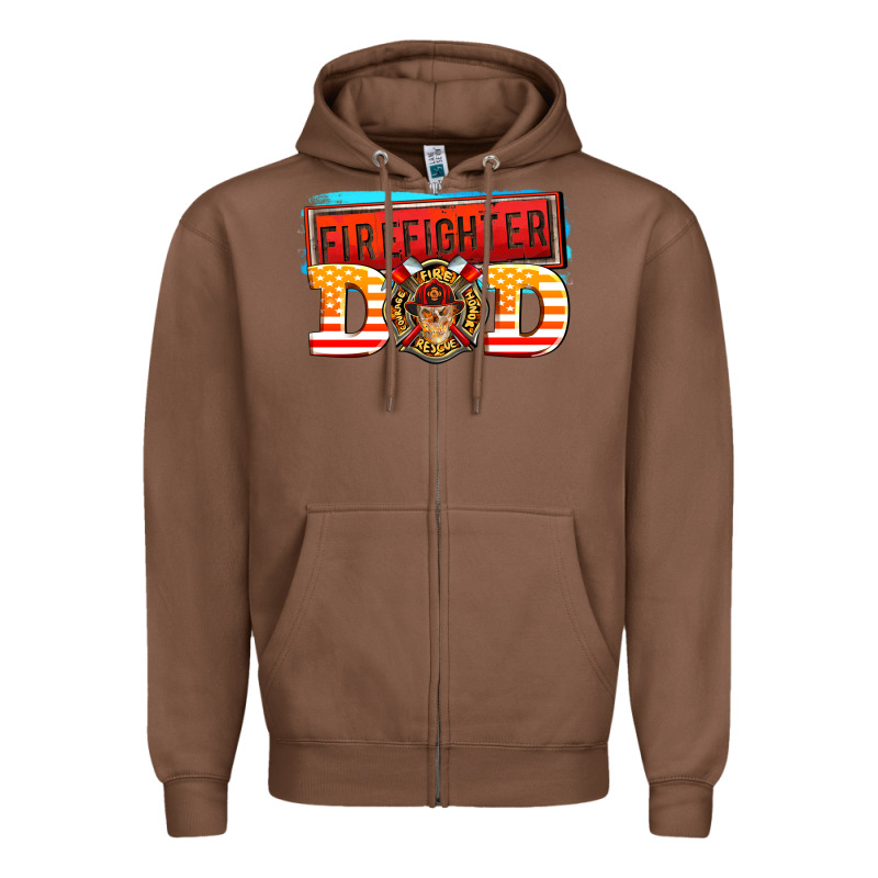 Firefighter Dad Zipper Hoodie by AdoDesignShop | Teevron