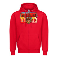 Red firefighter dad Zipper Hoodie - AdoDesignShop