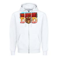 White firefighter dad Zipper Hoodie - AdoDesignShop