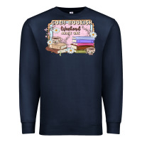 Navy cozy bookish weekend ticket Premium Sweatshirt - MaliasSmallBusiness